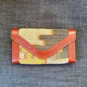 Turkish Leather and textile wallet
